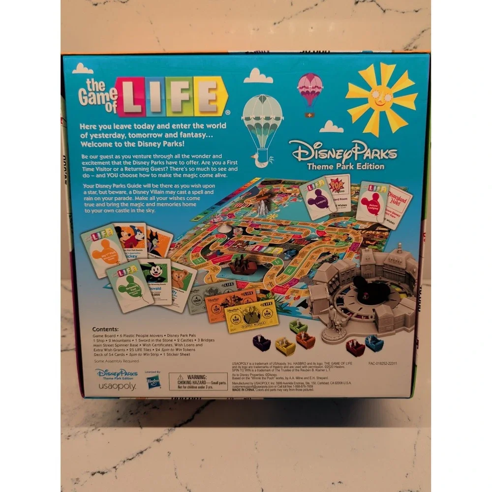 Disney Parks The Game of Life Theme Park Edition WDW Disneyland Barely Played